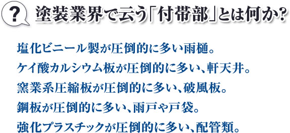 塗装業界で云う「付帯部」とは何か？